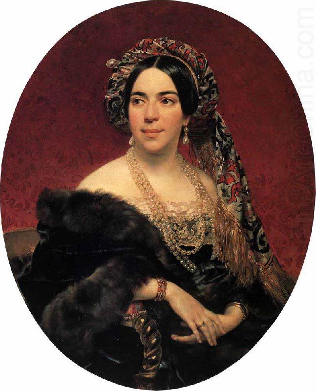 Portrait of Maria Pavlovna Volkonskaia, Karl Briullov